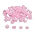 Pink resin snap fasteners for DIY sewing, clothing accessories and craft decorative projects. - Nail Head Large Snap*2 12mm Nail Head Counter Snap*2 10.5mm 1 Set 4pcs 20 Sets/Pack / Light Pink