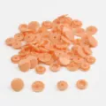 Colorful resin snap buttons for DIY sewing crafts, lightweight clothing accessories and fasteners. - Nail Head Large Snap*2 12mm Nail Head Counter Snap*2 10.5mm 1 Set 4pcs 20 Sets/Pack / Orange Pink