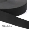 Μαύρο πλεκτό λάστιχο πλάτους 3.5cm για ζώνη ραπτική DIY ρούχα και αξεσουάρ ένδυσης - 3.5cm (5 Yards/Pack) / Μαύρο