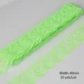 Fluorescent green embroidered lace trim, 40mm width, 10 yards per lot, DIY sewing craft. - 40mm Width 10 Yards Pack / Fruit Green