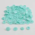 Light blue resin snap buttons, no-sew press studs for DIY sewing and clothing accessories. - Nail Head Large Snap*2 12mm Nail Head Counter Snap*2 10.5mm 1 Set 4pcs 20 Sets/Pack / Lake Green