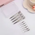 Metall Entenschnabel Haarklammern Set, verschiedene Größen silberne Stylingklammern. - Gefasst 10er-Pack Volumen & Abteil Clips