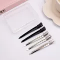 Set di mollette per capelli a becco d'anatra in metallo con scatola, ideale per frangia. - In Scatola 5 Mollette Volume Miste