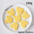 Deliziosi biscotti a forma di orsetto per decorazione di torta, dolci pasticcini gialli. - Beiduofu Biscotto Testa di Orso Gusto Burro 180g