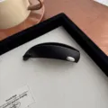 Schwarze matte Bananen Haarspange vertikale Klemme für dickes Haar und elegante Pferdeschwänze täglich. - Schwarze Bananenspange