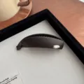 Matter brauner Haar-Bananenclip, nahtlose vertikale Haarklammer für hohe Zöpfe und sicheren Dutt. - Kaffee Bananenclip