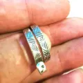 Verstelbare zilveren haakring voor garengeleiding, vintage patroon brei vingerring. - Verstelbare Open Maat / Geweven Antiek Zilver 1