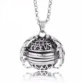 Zilveren meerlaagse vleugel medaillon ketting opvouwbaar fotoalbum hanger sieraden - 4 Stuks Antiek Zilver