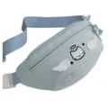 Light blue cute cat embroidery chest bag, casual versatile sling bag for daily students out. - Single Bag / Blue