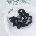 Schwarzes gewelltes Haarband eleganter einfacher Haarschmuck fuer modische Damenalltag - 4er Set / Schwarz