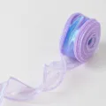 Nastro viola iridescente 4cm di larghezza 10 yard di lunghezza per regali e torte. - Viola Sognante Nastro a Rete Iridescente 10 Iarda