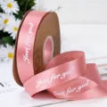 Rotolo di nastro di raso rosa, largo 2,5 cm e lungo 40 m, ideale per confezioni regalo e decorazioni. - Rosa loto