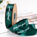 Nastro di raso verde scuro 2.5cm di larghezza 40m di lunghezza per pacchi regalo. - Verde Scuro
