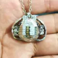 Collier médaillon à ailes multicouches argenté pendentif photo extensible bijoux - 5 Pièces Platine