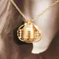 Collier médaillon photo ailé multicouche doré pendentif album souvenir extensible bijoux - 6 Pièces Or