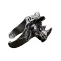 Vintage punk style rhinoceros head adjustable metal ring for men and women retro fashion jewelry - Open Adjustable / Sale Rhino 9