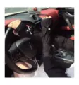 Detailansicht Damen Sonnenschutz Eishuelsen mit Perle Schleife, UV-Schutz Auto Fahr-Armlinge. - Schwarz
