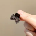 Mini pince cheveux noeud strass pour femmes, accessoire cheveux cristal brillant pour frange. - Pince à Griffes Nœud Papillon Strass