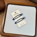 Dunkelblaue süße Herz BB Haarklammer für Damen, einfaches und vielseitiges Haar-Accessoire für den Alltag - Blau Paar