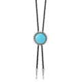Vintage turquoise bolo tie for men and women, western punk style leather cord necklace. - Style 4