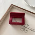 Koreanischer Stil quadratische Haarklammer klein minimalistisch rotes Haaraccessoire - Rot