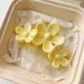 Pince à cheveux fleur jaune crème, pince requin élégante en acétate pour femmes et filles. - Jaune Lait