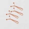 Clips de serrage taille ajustables pour pantalon, épingles boucle métal, 4 pcs or rose. - Paquet de 4 Pièces / Or rose