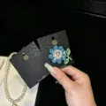 Glitzernde Strass Sonnenblume Haarklammer Kristall Blume Seitenklammer Damen Haarschmuck - Gelb