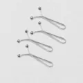 Clips de serrage de taille argentés pour pantalon, lot de 4, boucle réglable sans couture. - Paquet de 4 Pièces / Argent