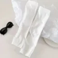 Weiße Eishülsen, Sonnenschutz, UV-sichere lockere Radsport-Ärmel für Damen und Frauen - Einheitsgröße / Weiß