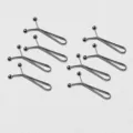 Clips de taille en métal pour pantalon, 8 pièces gunblack épingles réglables invisibles. - 8 Pièces/Pack / Noir Fusil