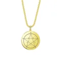 Collar con colgante de pentagrama de Salomon de acero inoxidable dorado variante SKU - Collar Estilo 10