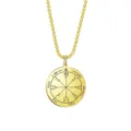 Collar con colgante de talisman pentagrama de Salomon de acero inoxidable oro 18k - Collar Estilo 16