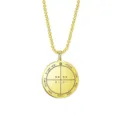 Collar con colgante redondo de talismán pentagrama de Salomón bañado en oro 18K de acero. - Collar Estilo 17