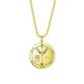 Collar Talisman Salomon de Acero Inoxidable Chapado en Oro 18K Colgante Unisex - Collar Estilo 19