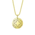 Collar con colgante de talismán pentáculo de Salomón en acero inoxidable de oro 18k. - Collar Estilo 30
