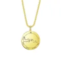 Collar con colgante de talismán de sello de Salomón de acero inoxidable dorado. - Collar Estilo 31