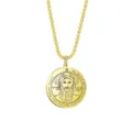 Collar de acero inoxidable con colgante de amuleto de pentagrama de Salomon oro 18K regalo - Collar Estilo 34