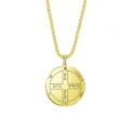 Collar de talismán de pentáculo de Salomón de acero inoxidable colgante chapado en oro 18k - Collar Estilo 35