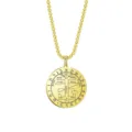 Collar con Colgante de Sello de Salomón de Acero Inoxidable Dorado Joya Unisex Regalo - Collar Estilo 37