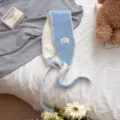 Koreanischer Stil süßer zweifarbiger flauschiger wollschal im Winter warm Mode vielseitig - Ca. 85*12 / Blau Und Beige