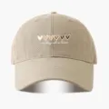 Klassische beige Baseballcap mit Herzen Aufdruck und inspirierendem Text für den Alltag. - Verstellbar / Khaki