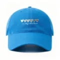 Blaue Baseballkappe mit Herzdruck und Spruch, modische Sonnenschutz Mütze für Alltag. - Verstellbar / Seeblau