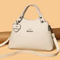 Sac à main élégant en cuir PU pour femme et sac bandoulière pour le travail et les loisirs. - Blanc Cassé