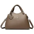 Élégant sac à main marron pour femmes, sac bandoulière tendance avec poignée et bandoulière. - Khaki Foncé