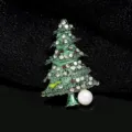 Kerstboom broche strass parel feestelijk cadeau sieraad accessoires mooi nieuw design - Kerstboom (YNCP3408)