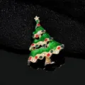 Christmas tree brooch rhinestone enamel lapel pin holiday gift accessory jewelry party decor - Christmas Tree (YNCP1323)