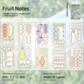 Set pegatinas de frutas troqueladas papel washi y PET diario papelería decorativa - Notas de Frutas (20 Hojas)