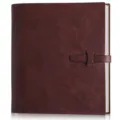 Brown Faux Leather Photo Album DIY Scrapbook 4x6 Picture Memory Book for Family Couple - Faux Leather Album / Brown Blank Style