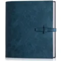 Faux leather photo album 4x6 polaroid scrapbook DIY handmade memory book dark blue - Faux Leather Album / Blue Blank Style